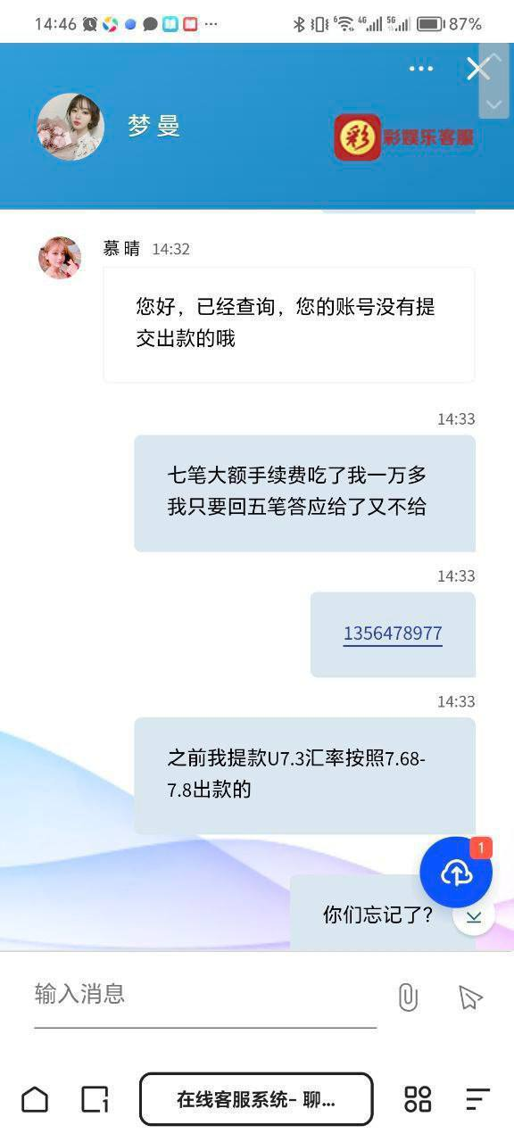 新全迅网 平台坑人客服财务联手吃手续费